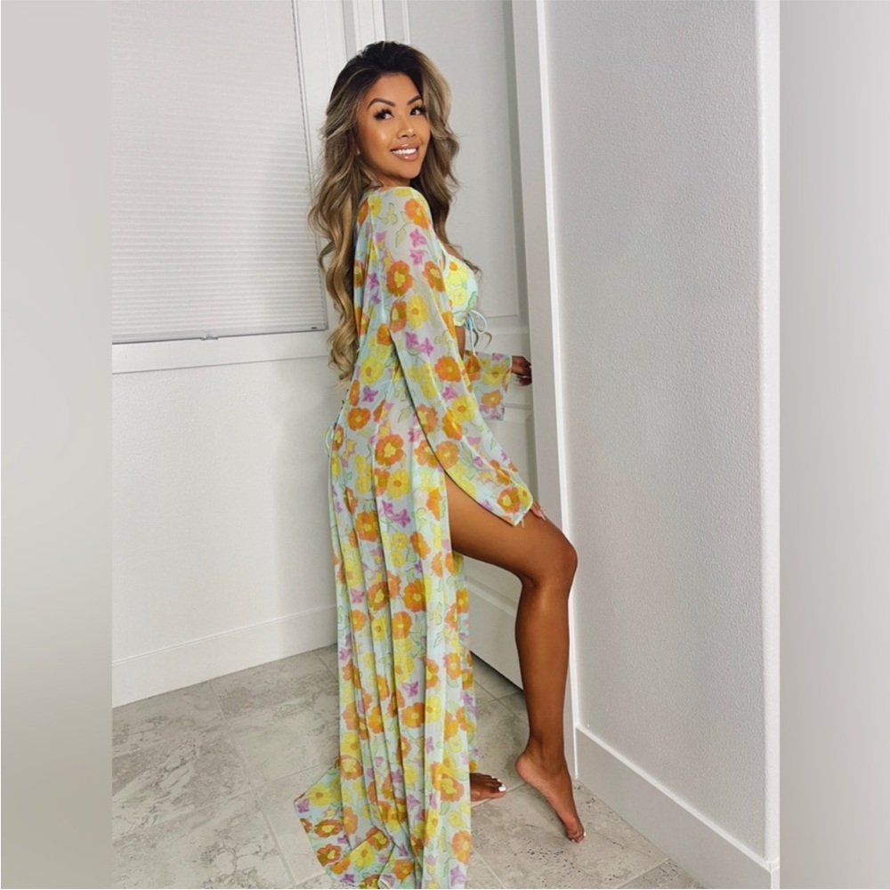 Free Spirit Floral Full-Length Robe Savage X Fenty